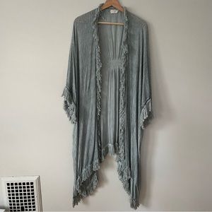 Sun bleached Fringe Kimono